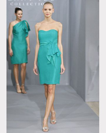Turquoise Strapless Short Dress