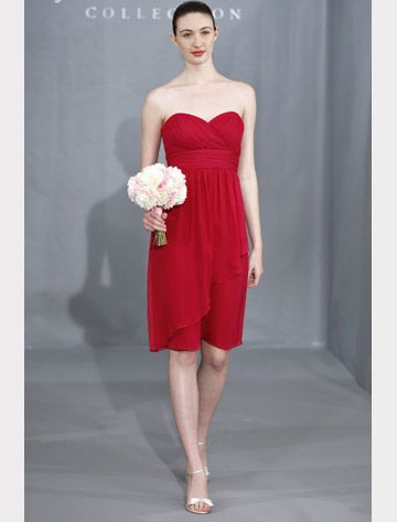 Red Strapless Short Dress