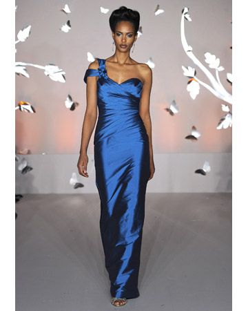 Floor-Length Bridesmaid Dress in Blue