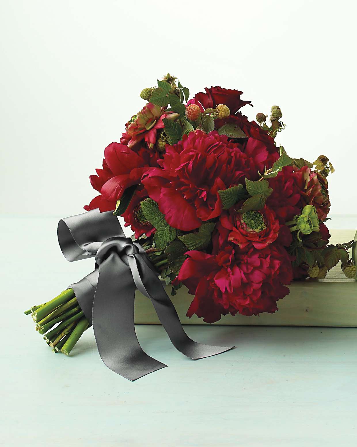 Red Peony Wedding Bouquet