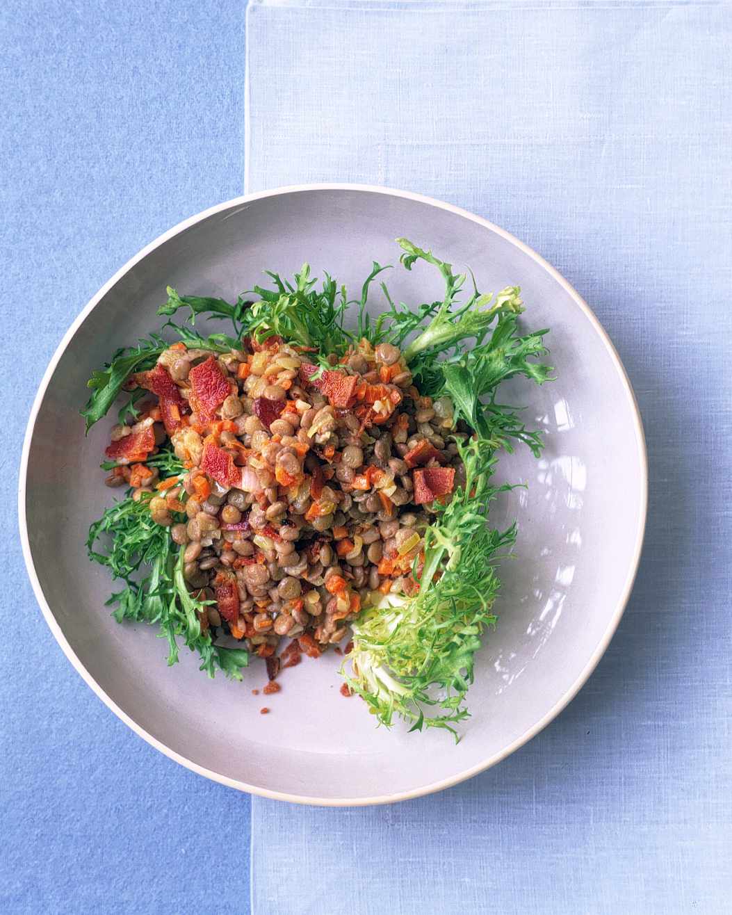Lentil Salad with Bacon and Frisee