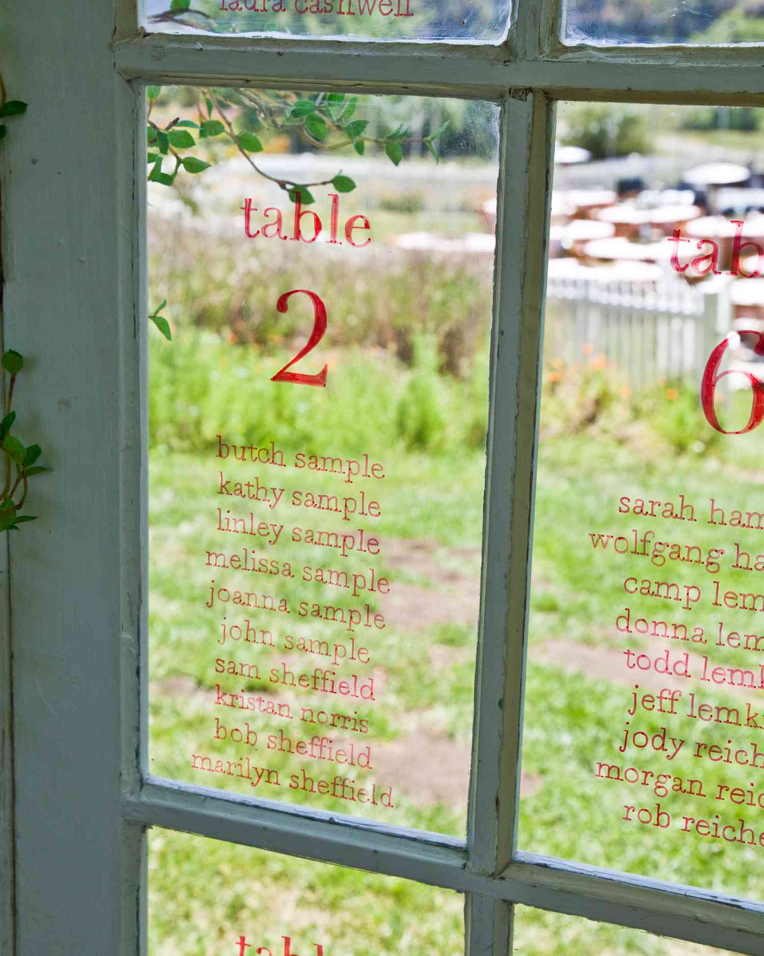 French Door Seating Chart