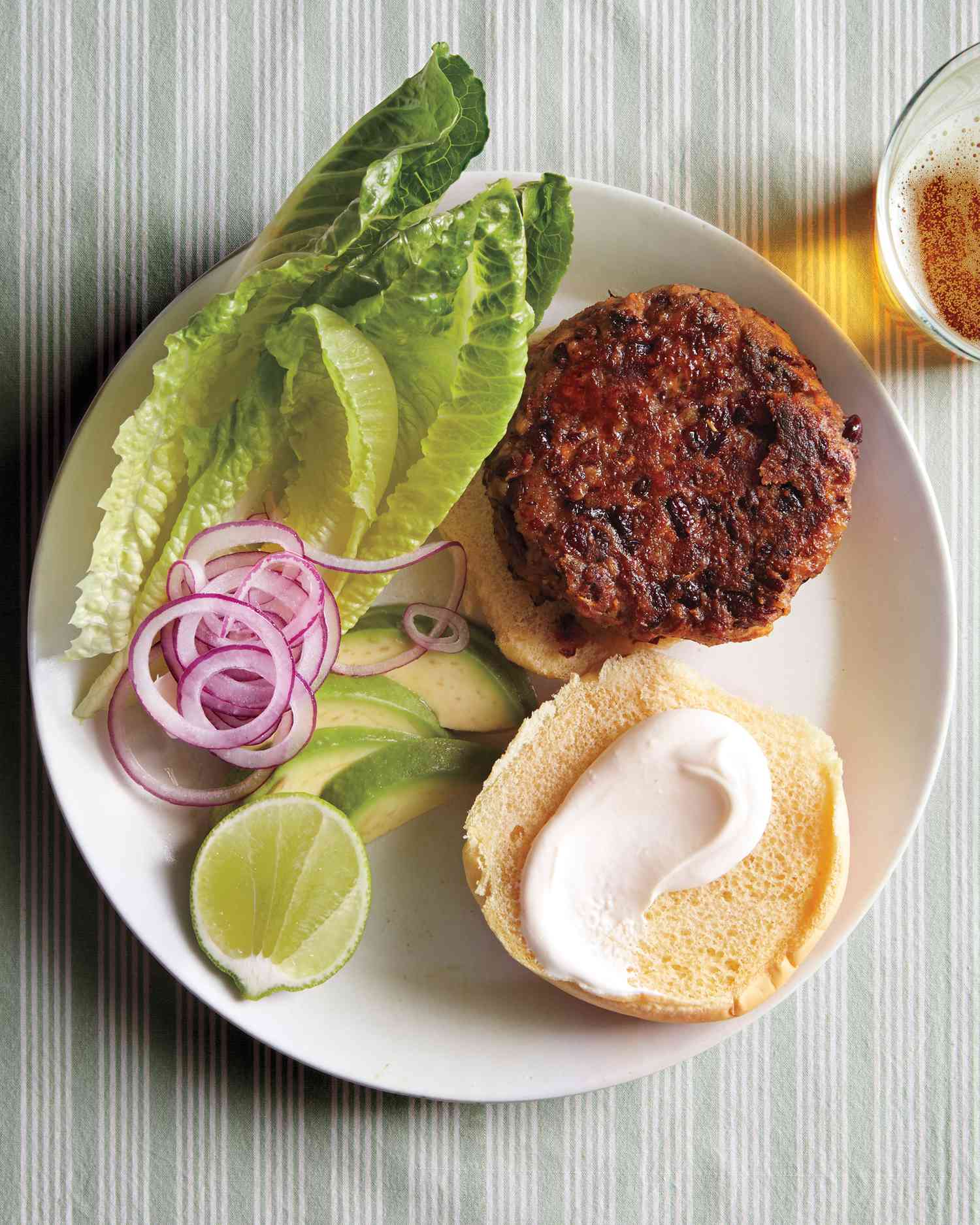 Red-Bean Burgers with Avocado and Lime