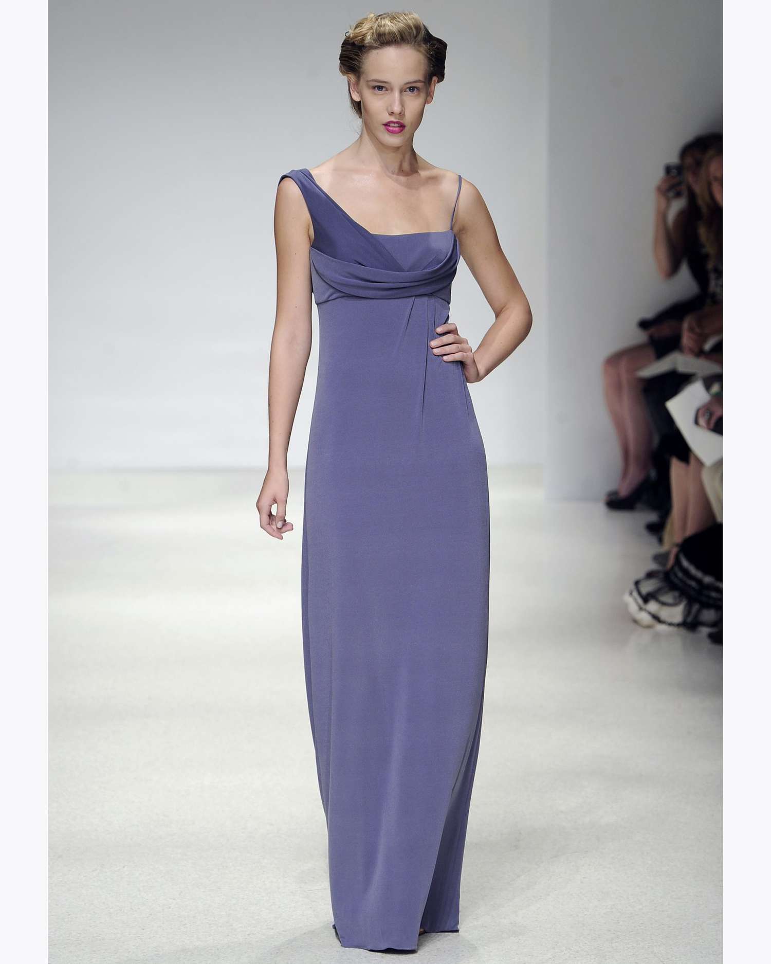 Long Purple Bridesmaid Dress