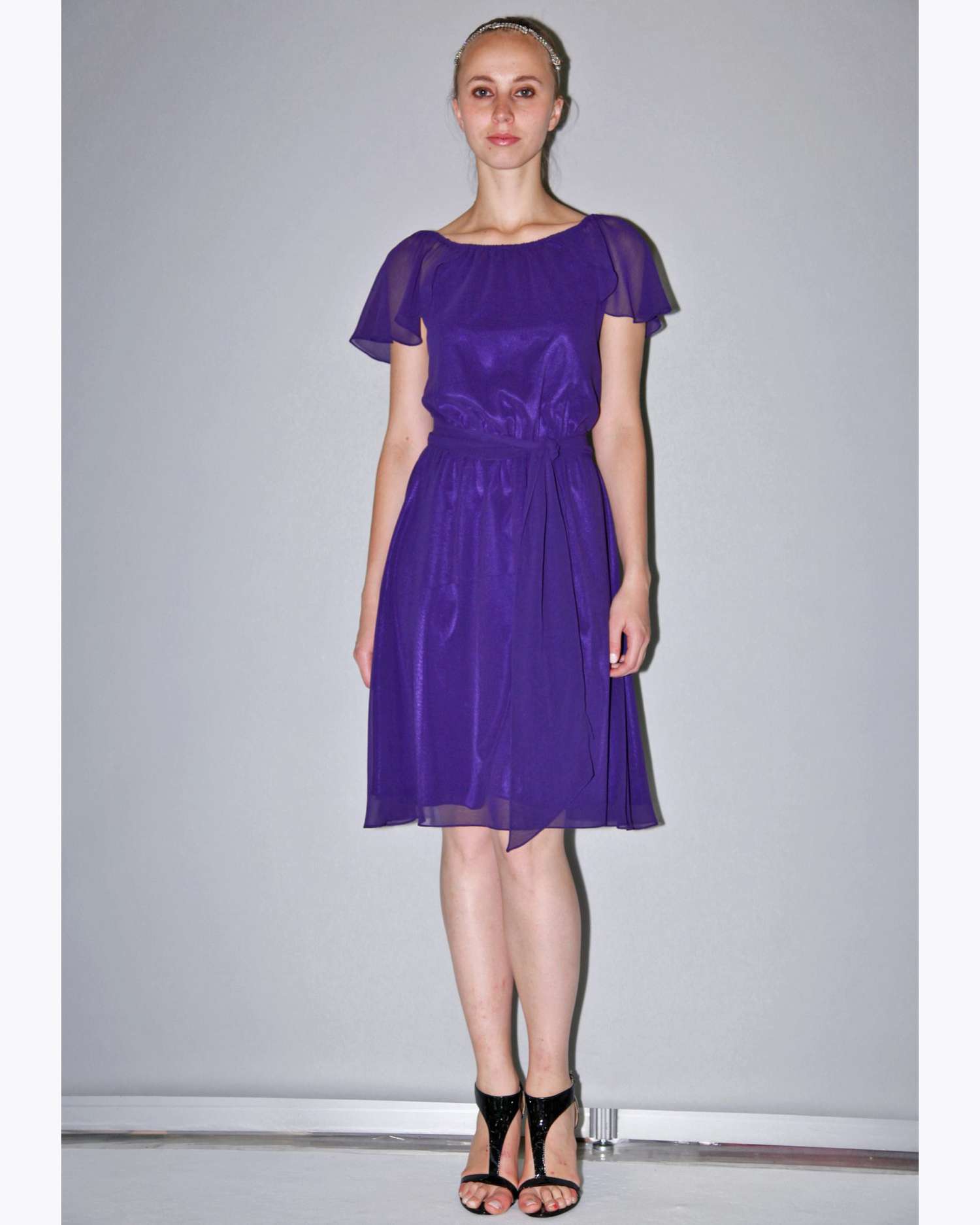 Short Purple Bridesmaid Dress