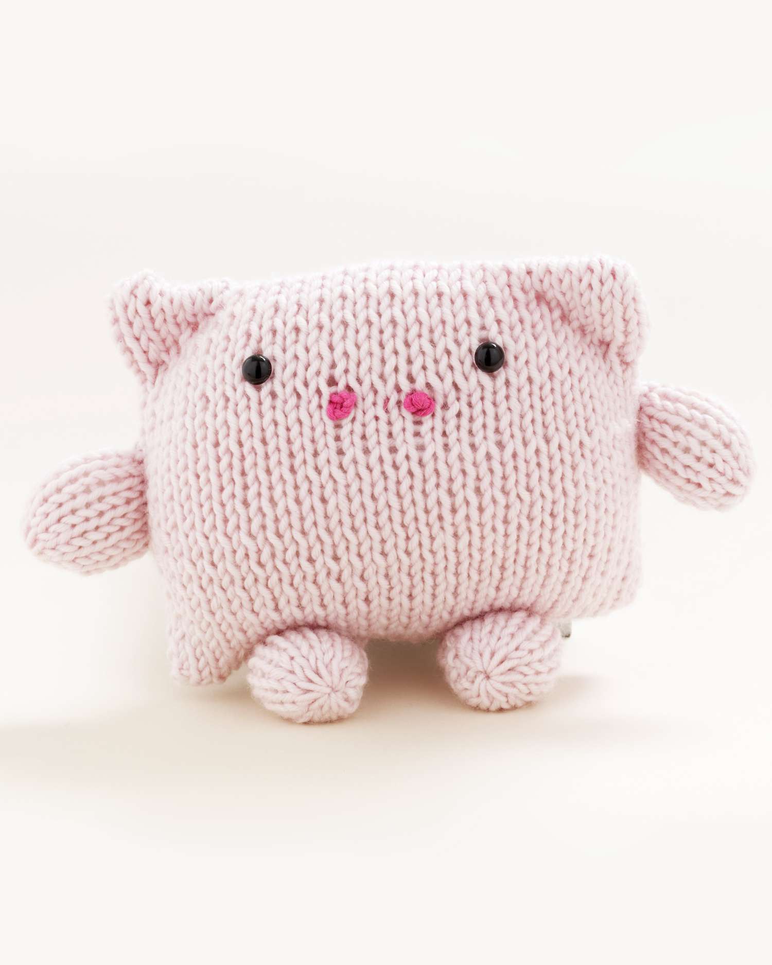 Extra-Soft Wool Blend Loom-Knit Pig