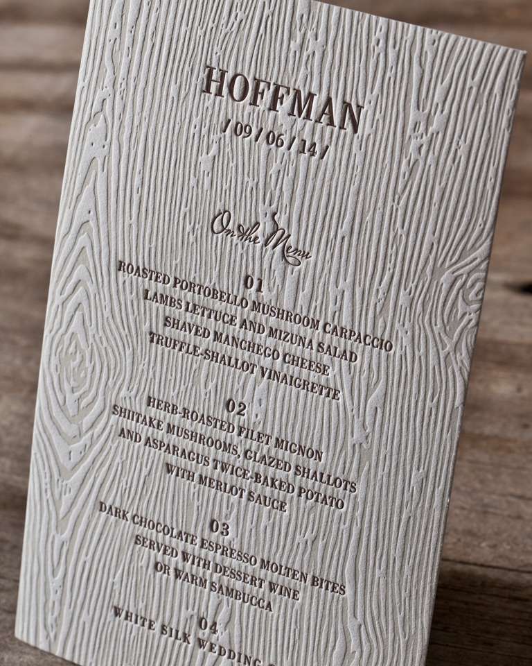 Forest-Inspired Menu Card