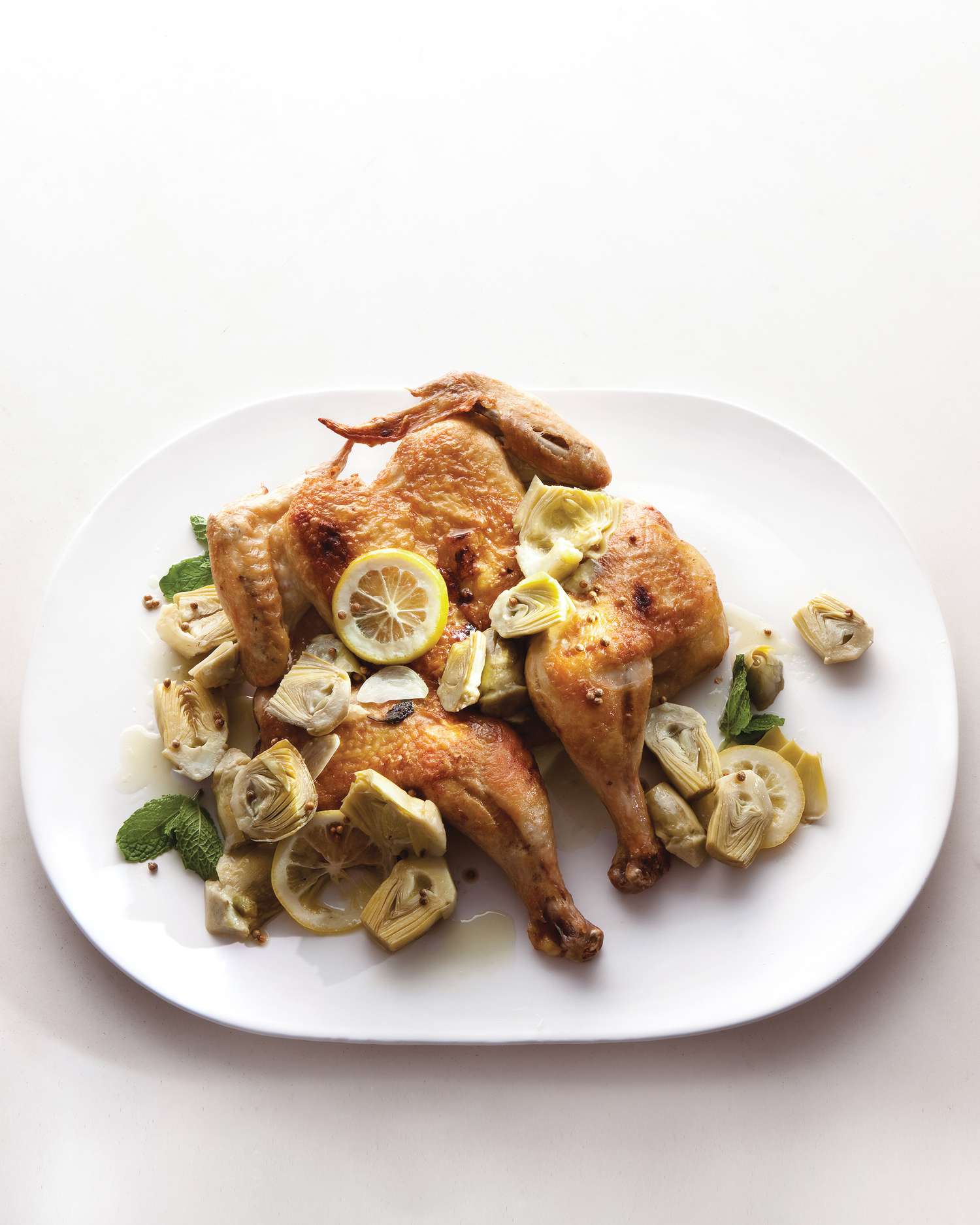 Roast Chicken with Artichokes