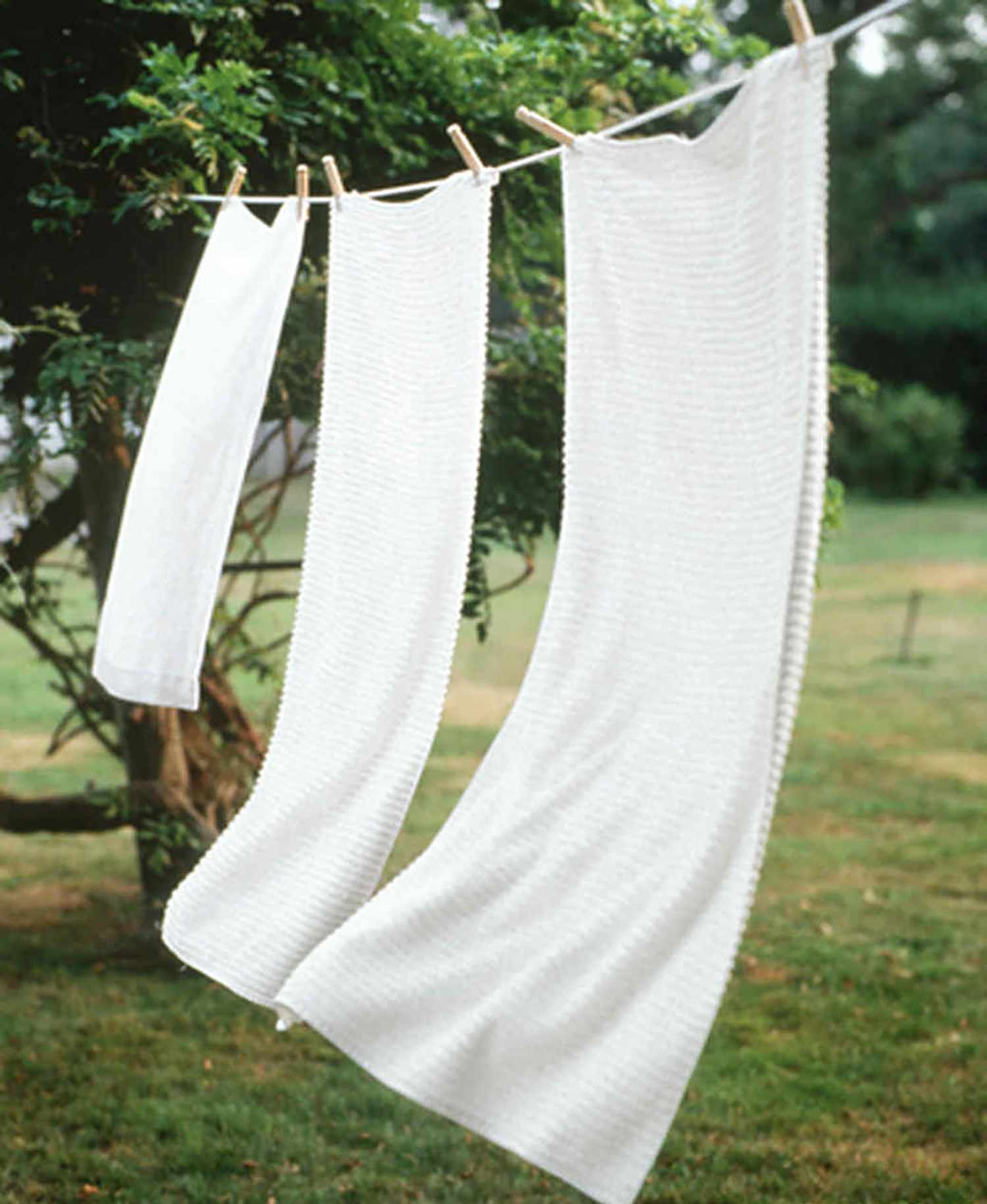 When I line-dry my laundry, the towels end up stiff. Are there any tricks to keeping them soft?