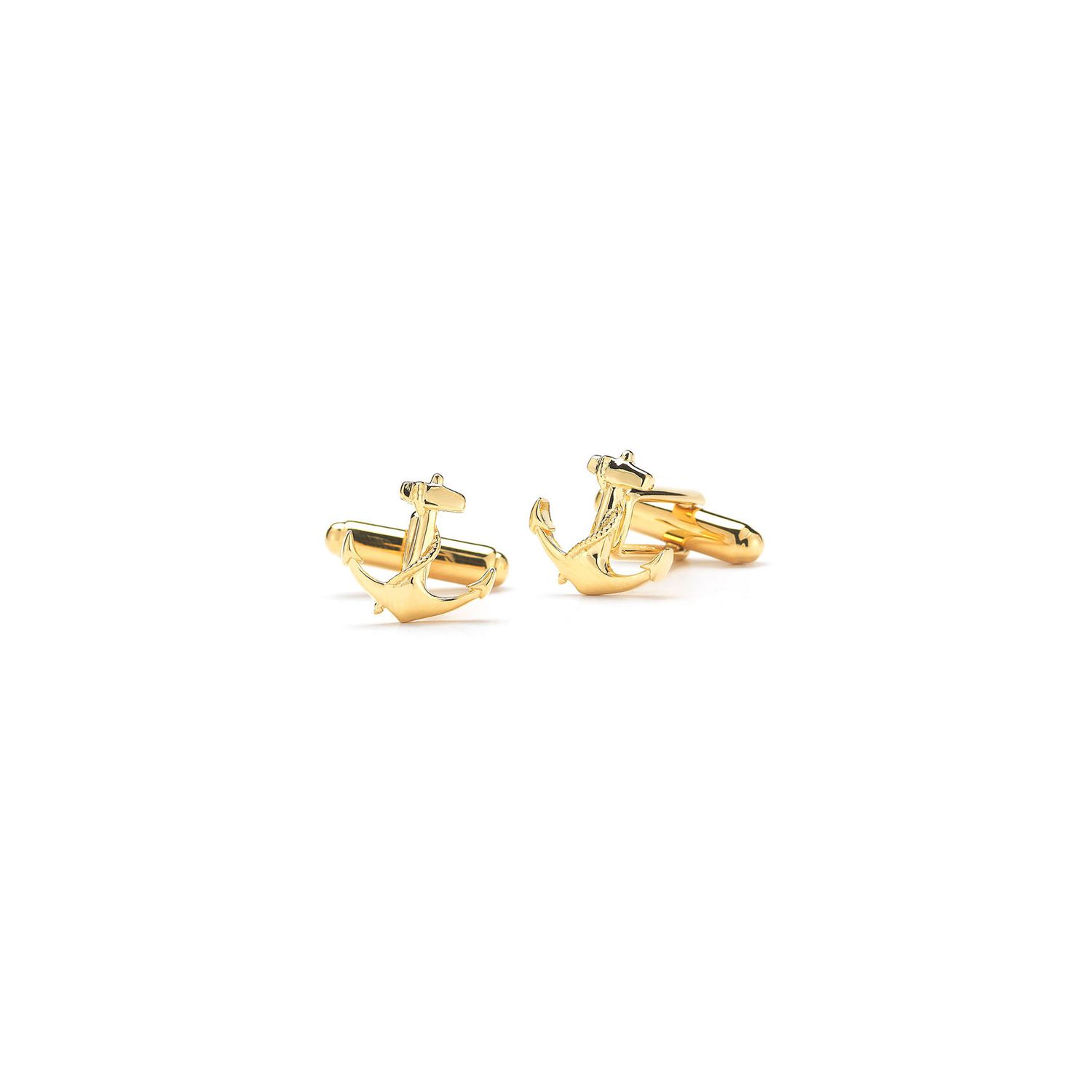 gold anchor cuff links