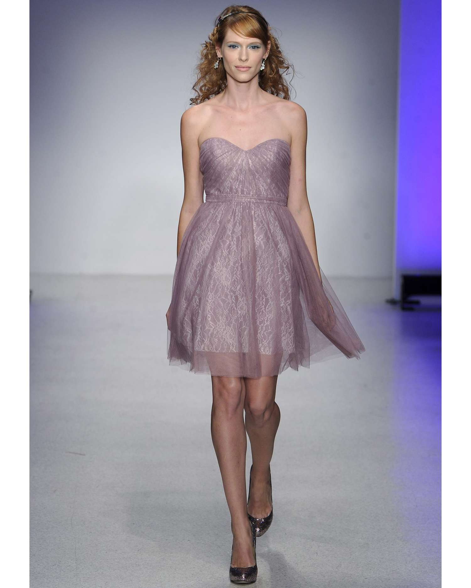 Short Lavender Bridesmaid Dress