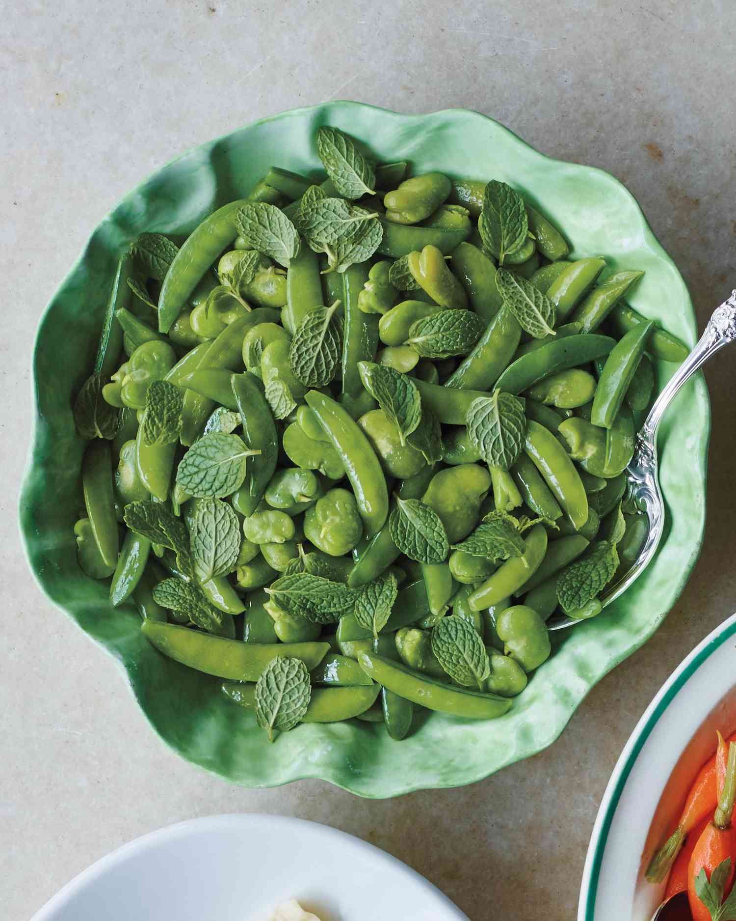 Fava Beans with Snap Peas and Mint
