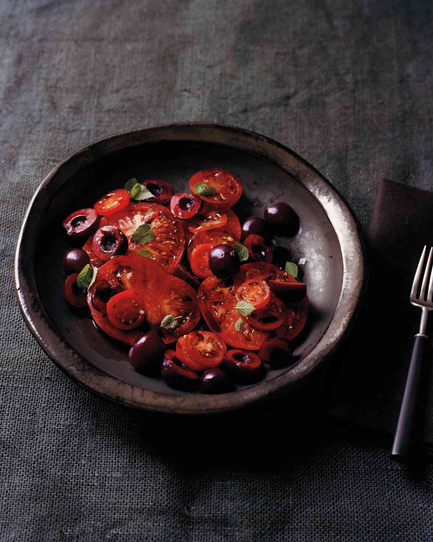 Heirloom Tomatoes with Cherries, Balsamic, and Hyssop