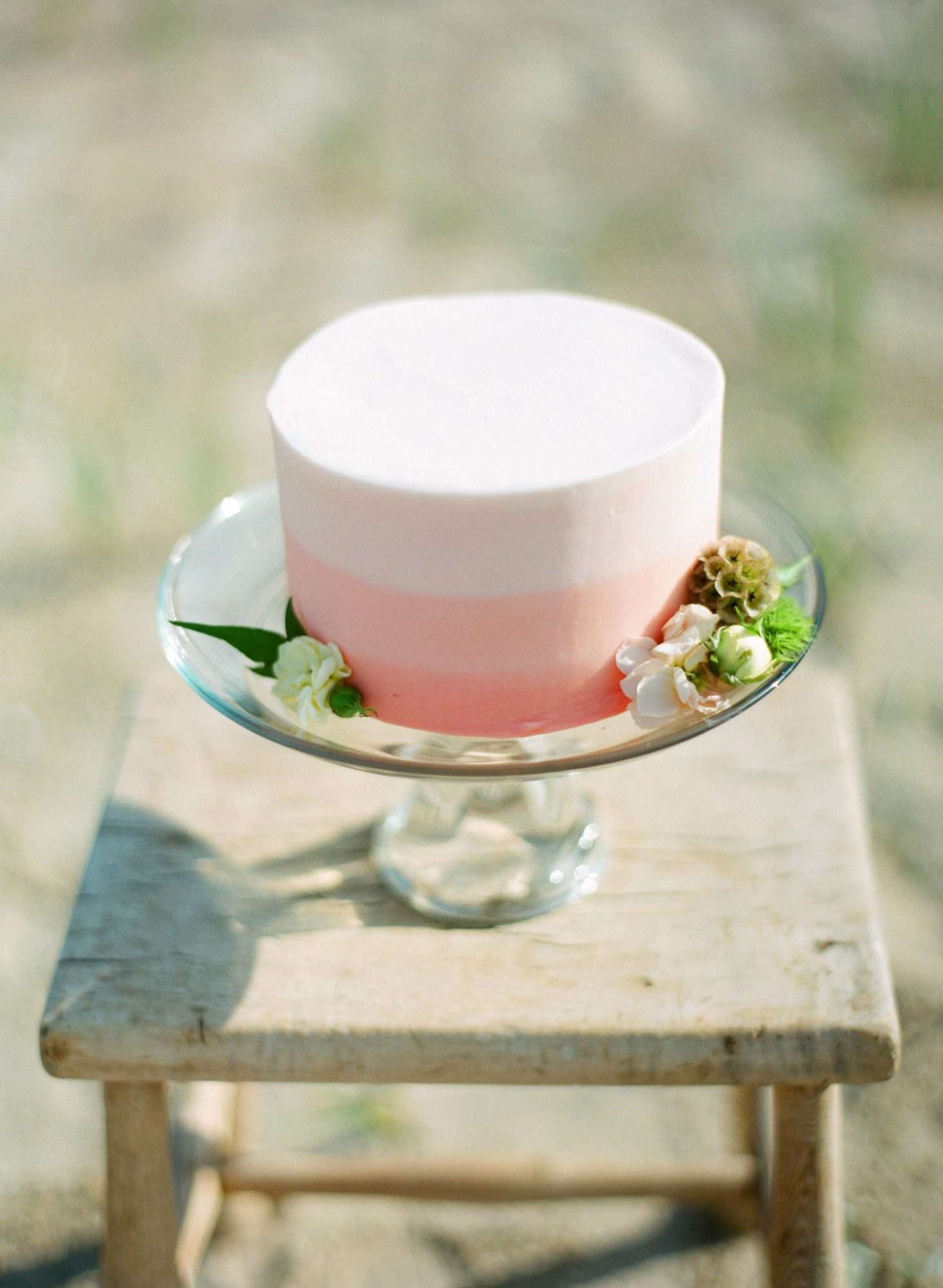 bridal shower blush pink cake