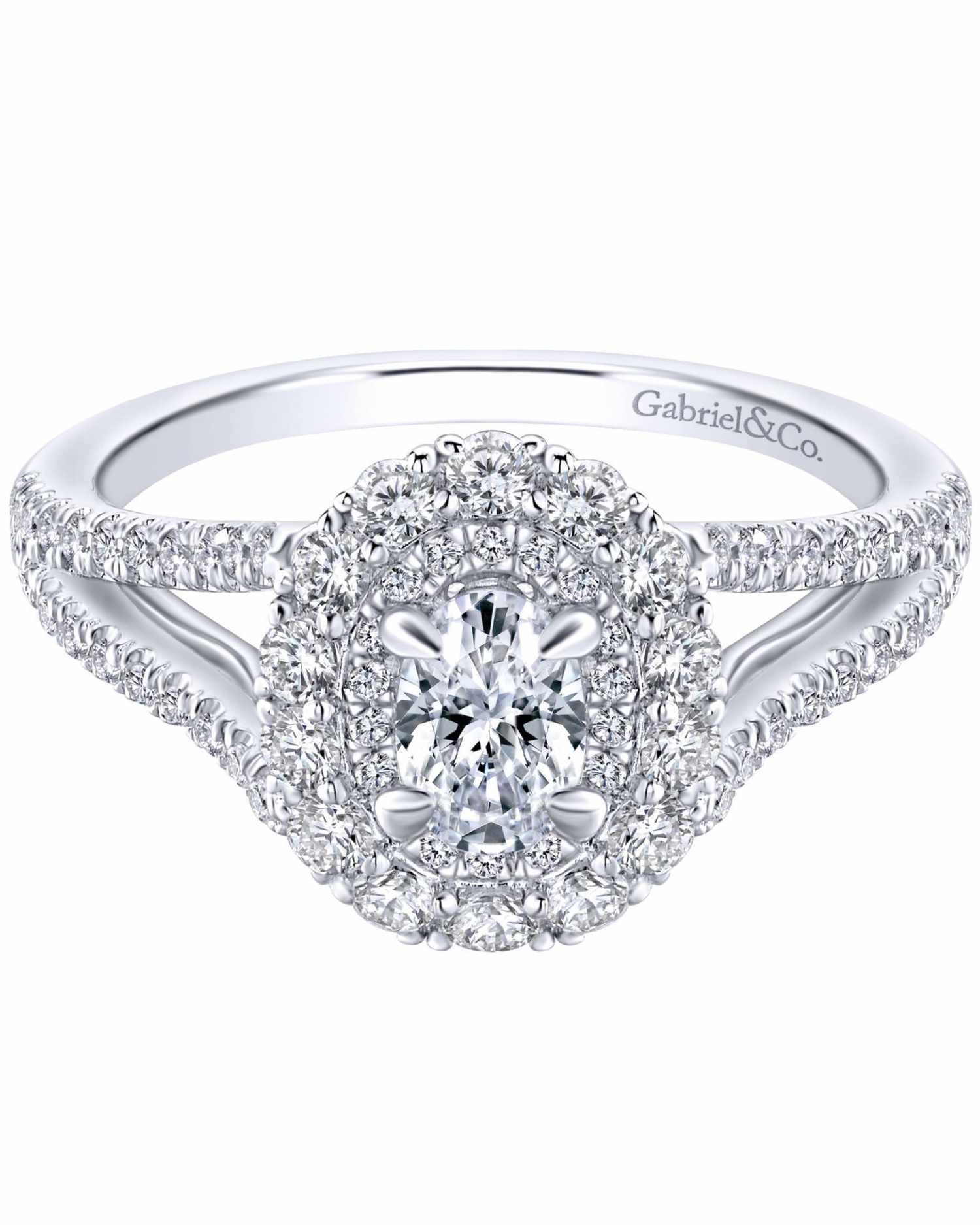 Gabriel & Co. Oval Engagement Ring