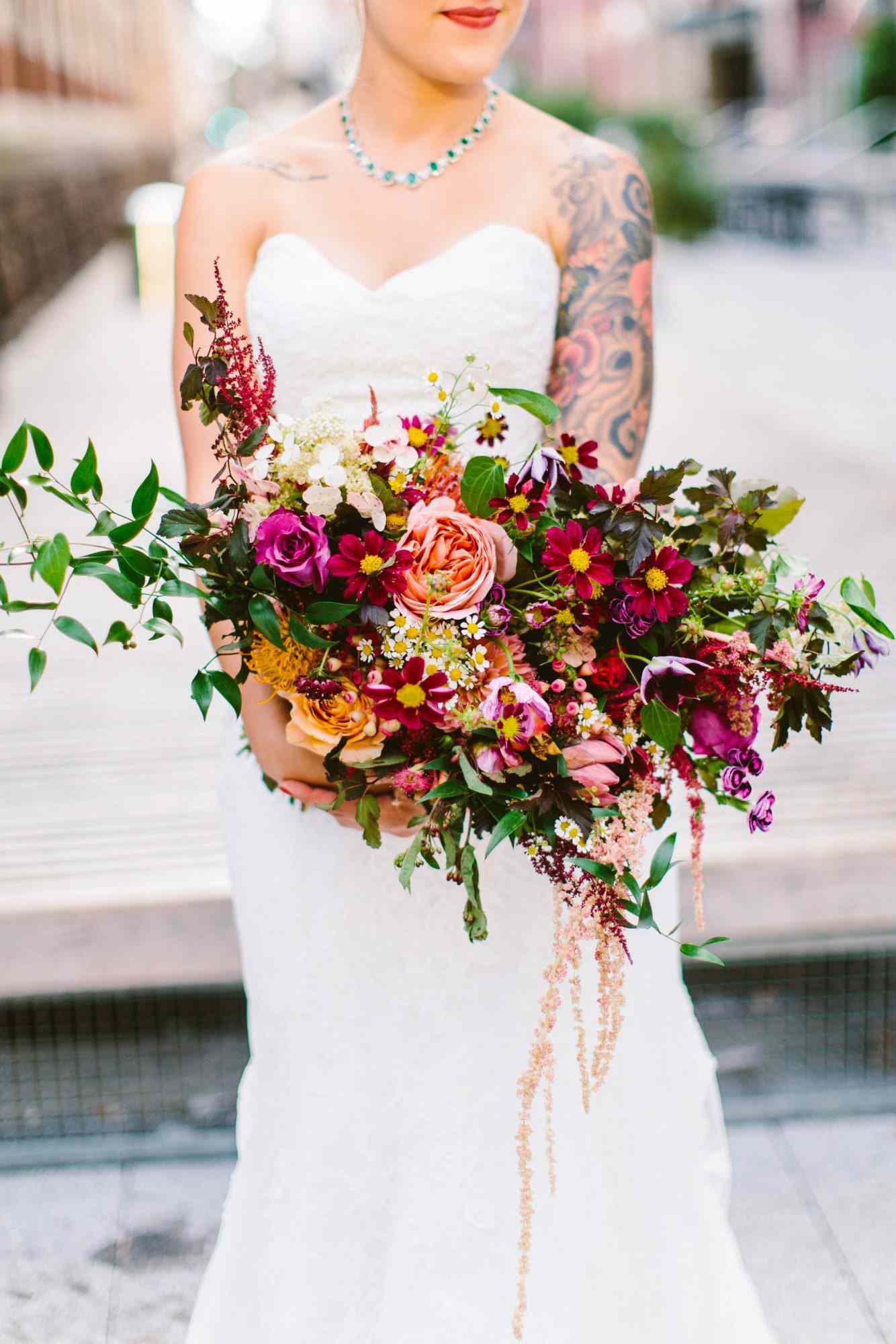 A Bold Bridal Bouquet