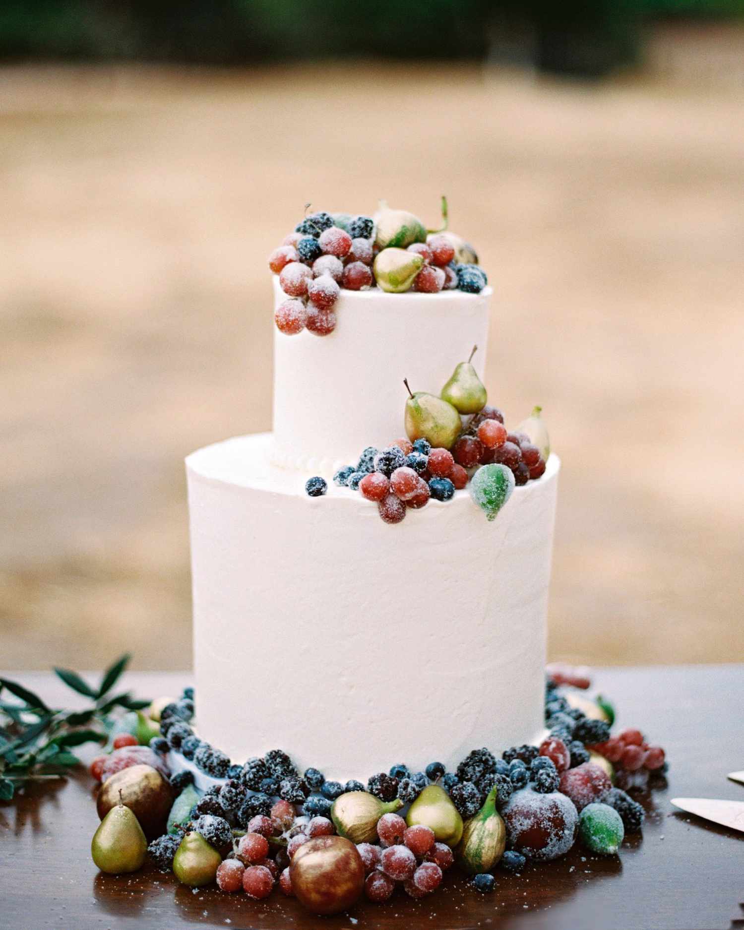 Sugar-Dusted Wedding Cake