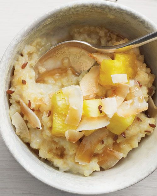 Millet with Pineapple, Coconut, and Flaxseed