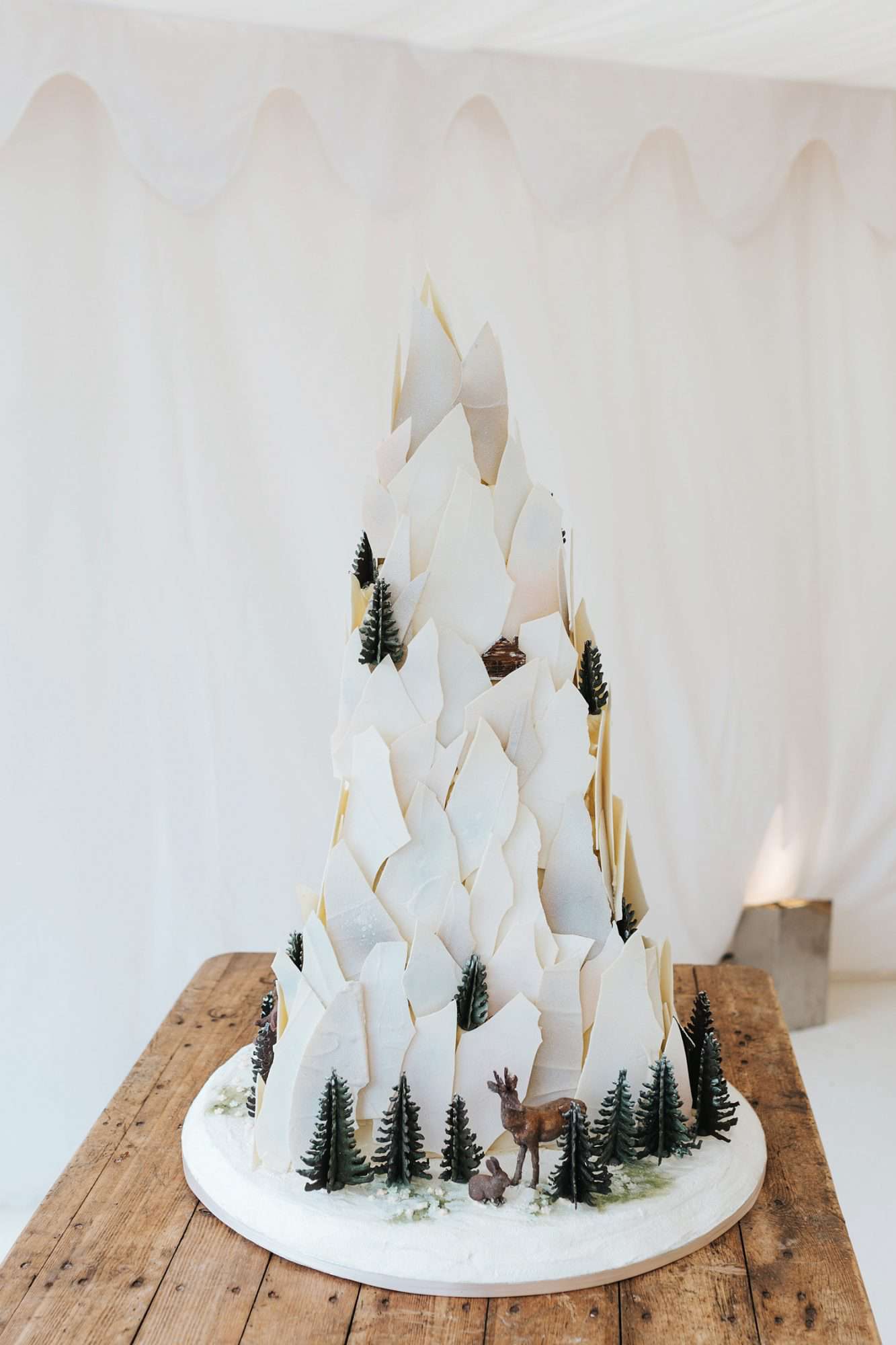 Mountain Winter Wedding Cake