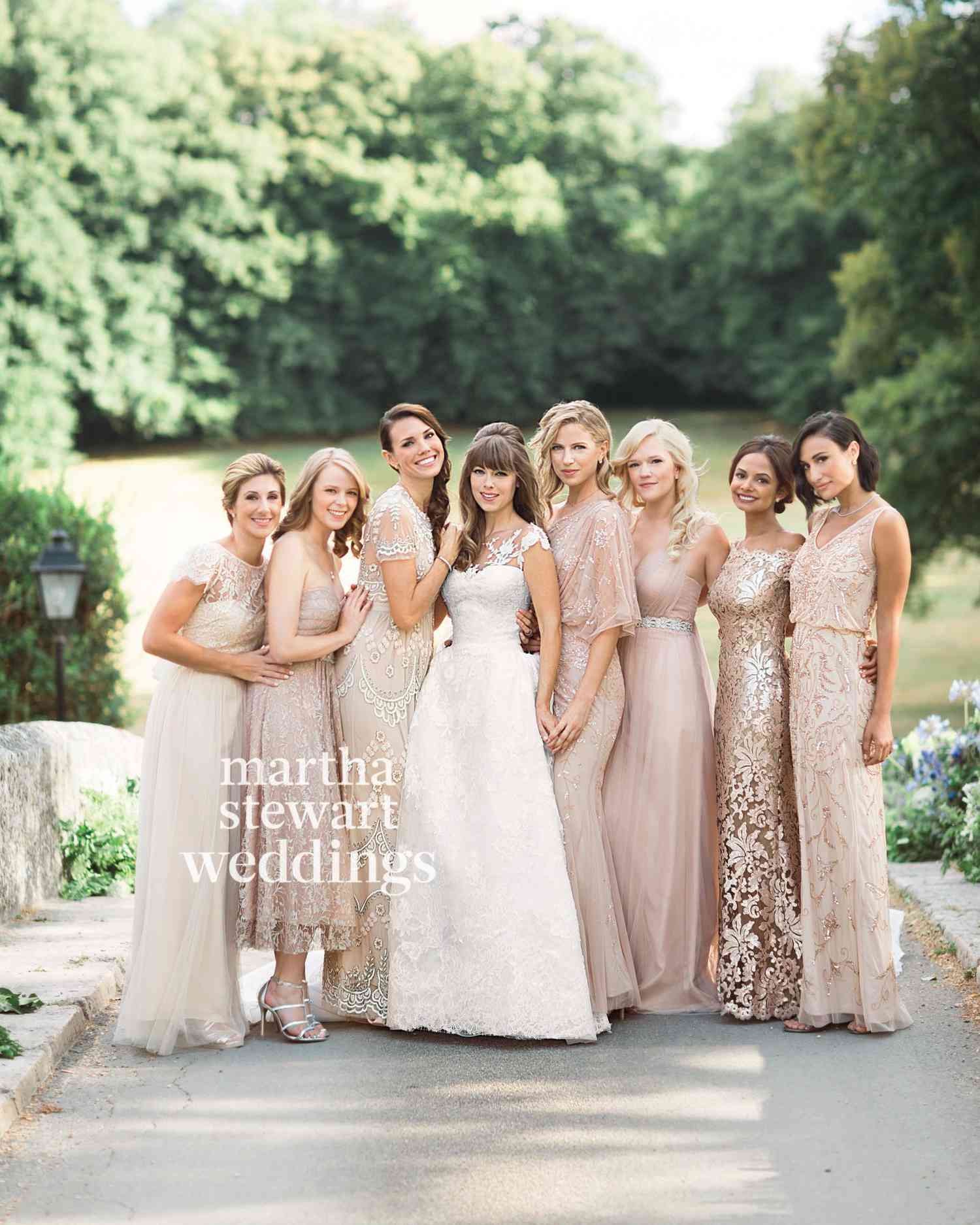 Champagne-Colored Bridesmaids' Dresses