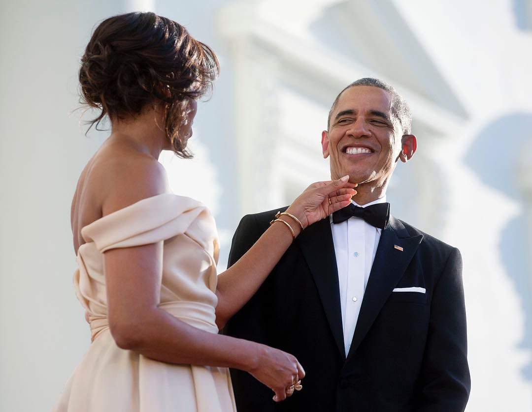 Michelle and Barack Obama at State Dinner in Singapore