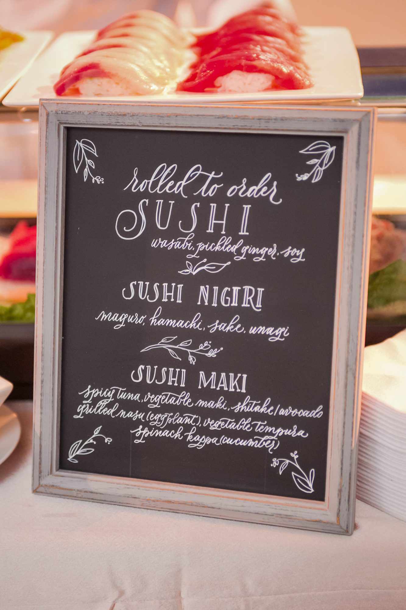 wedding food bars augie chang sushi