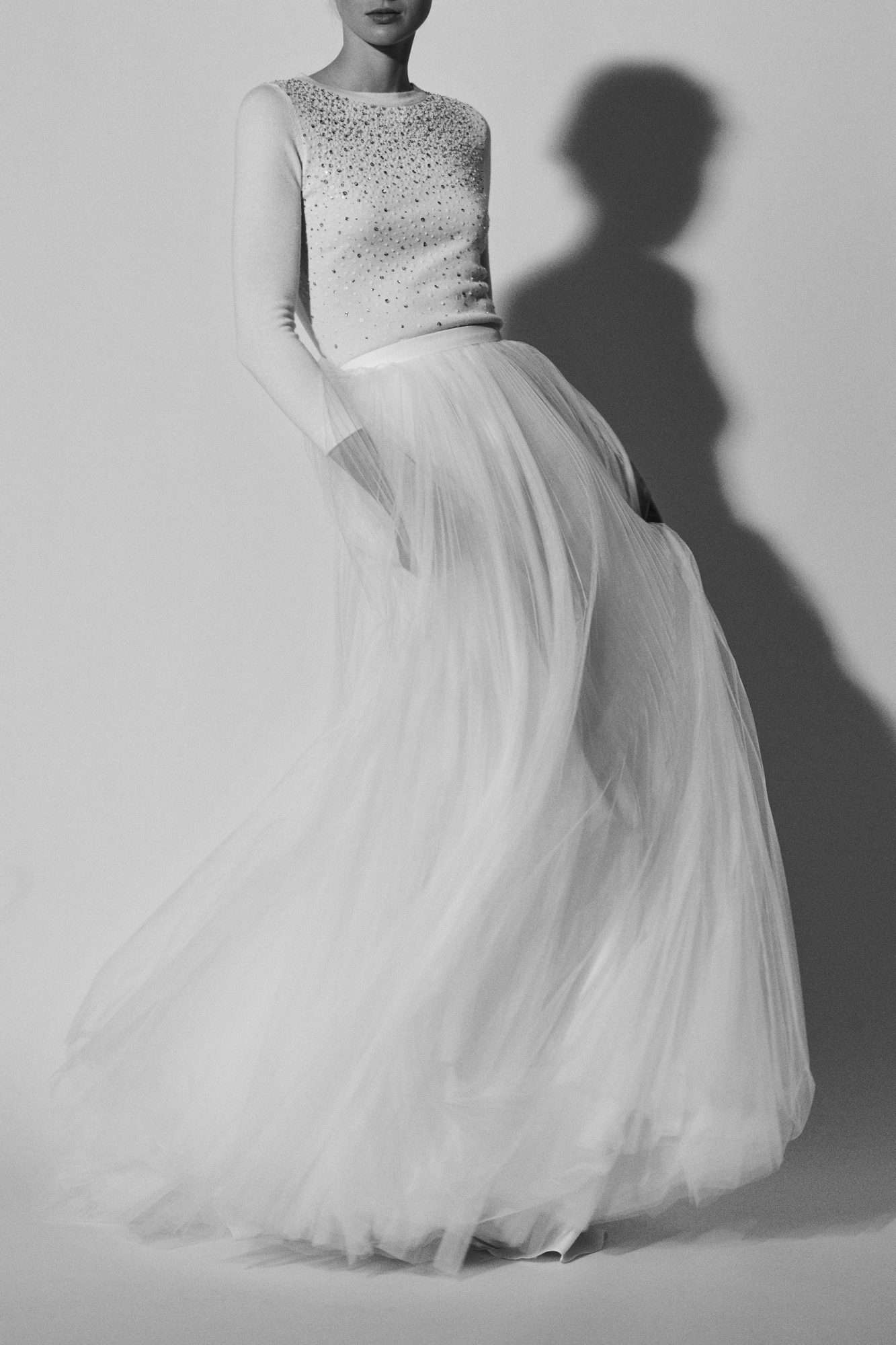 sparkly three-quarter length sleeves Carolina Herrera Wedding Dress Spring2018