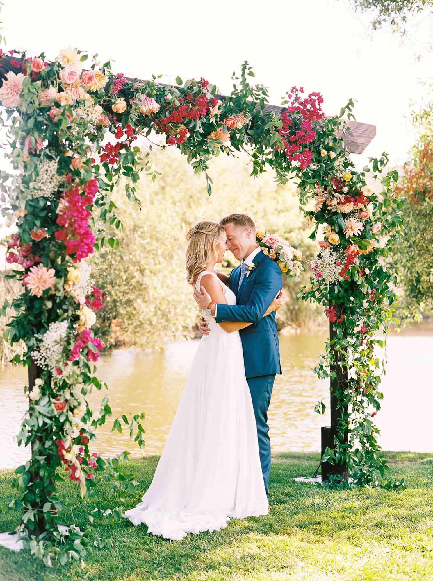 floral ceremony arch