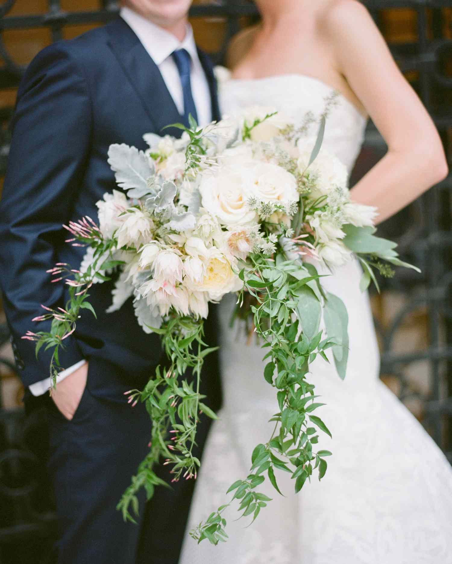 Cascading Protea Wedding Bouquet