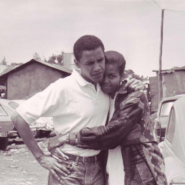 Michelle and Barack Obama Throwback