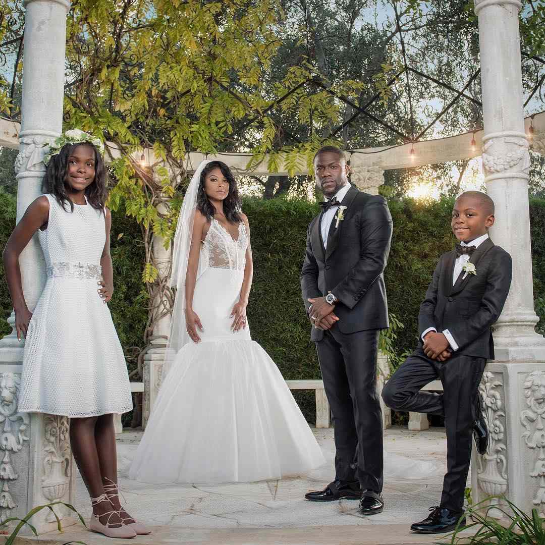 Kevin Hart Eniko Parrish married family photo