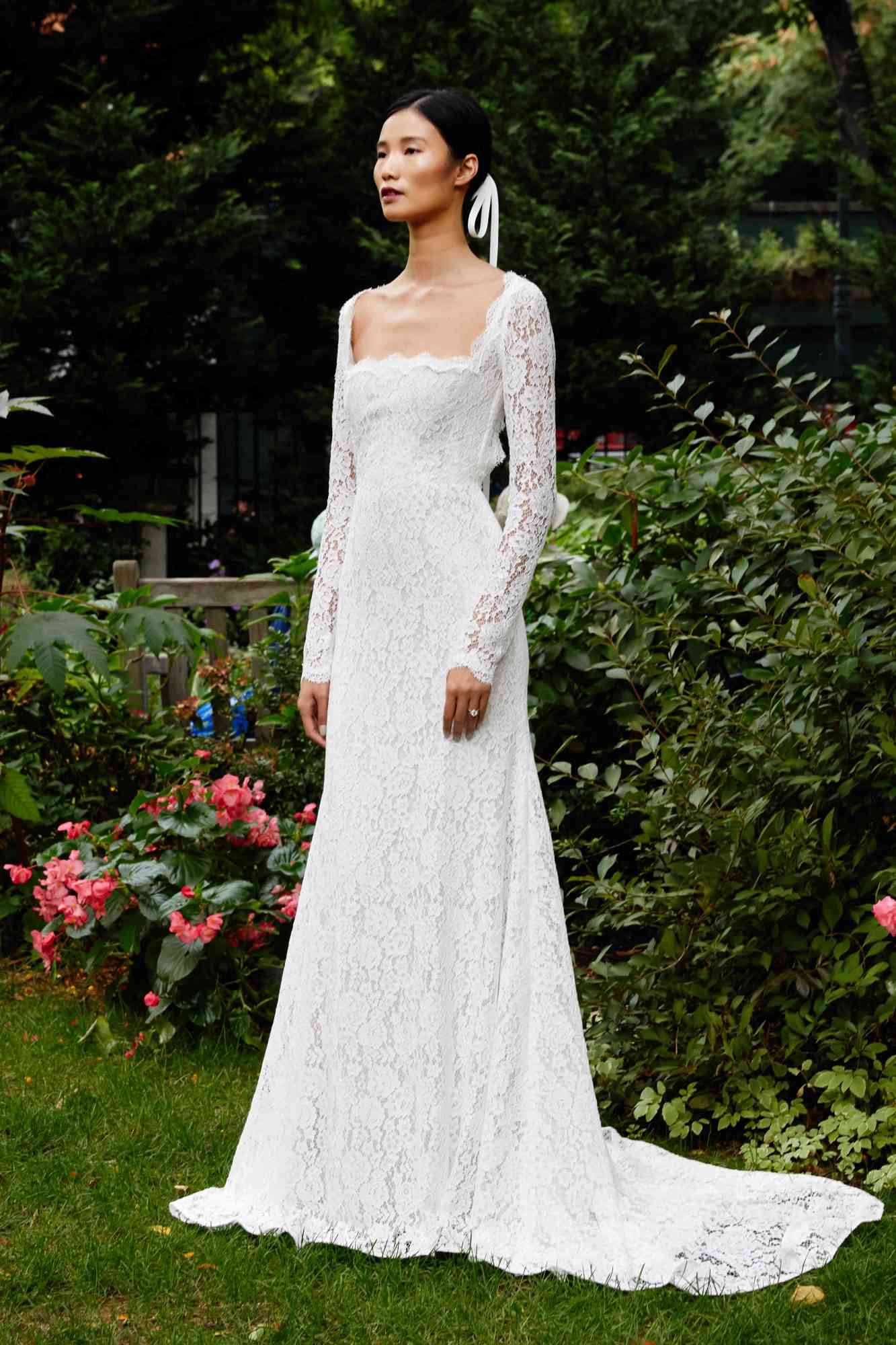 Lela Rose long sleeve wedding dress fall 2019
