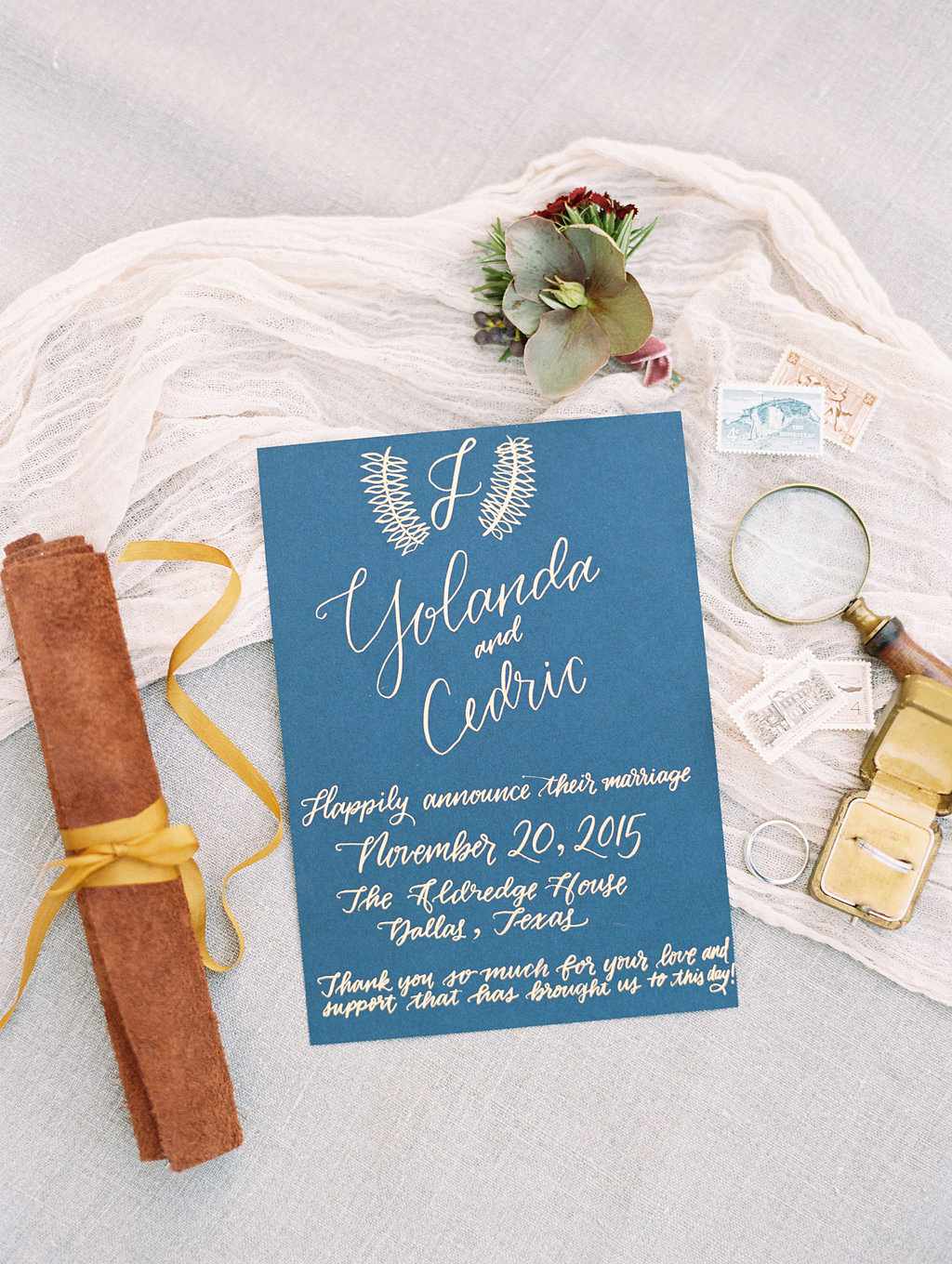 yolanda cedric wedding invite