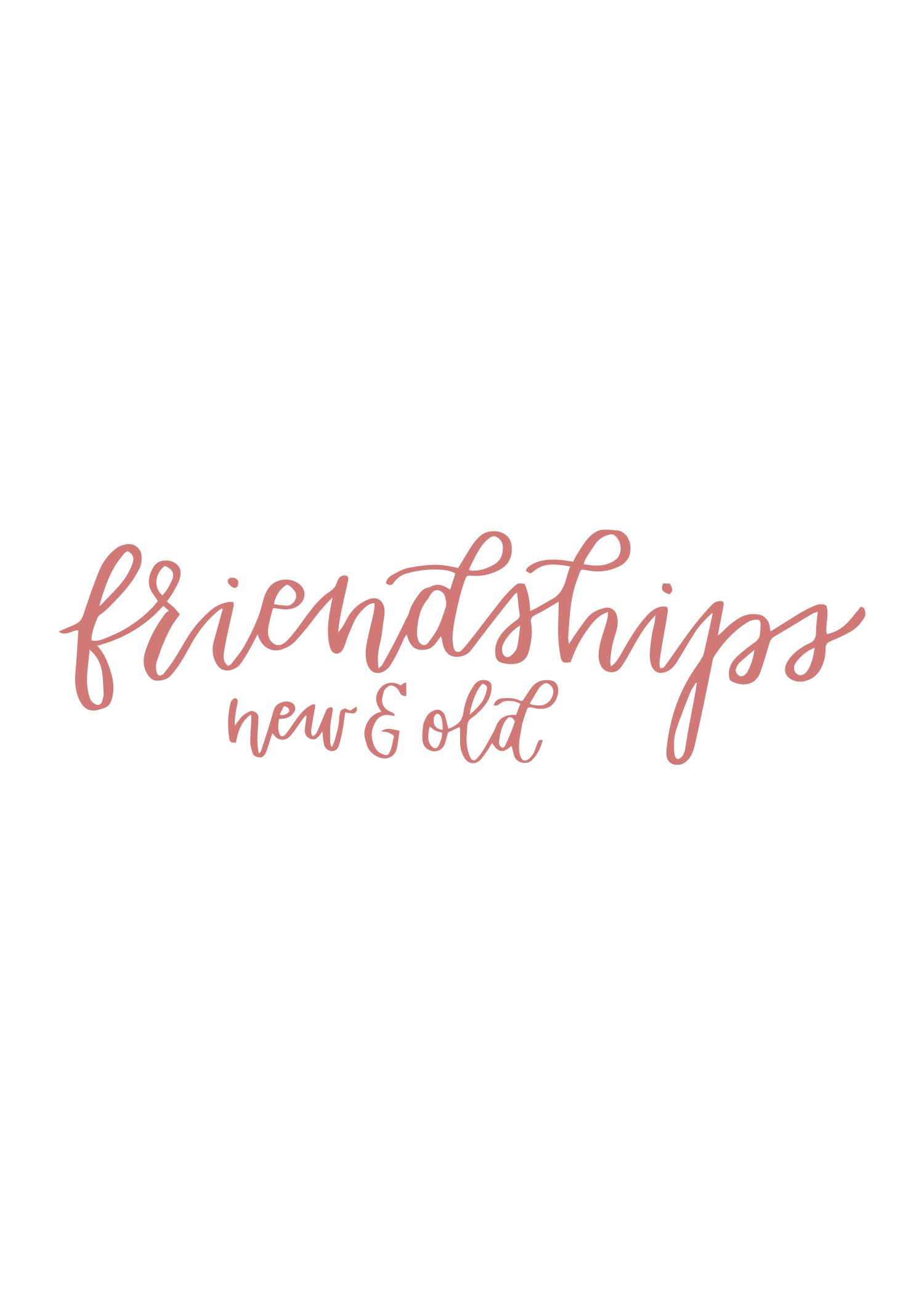 "friendships" in calligraphy