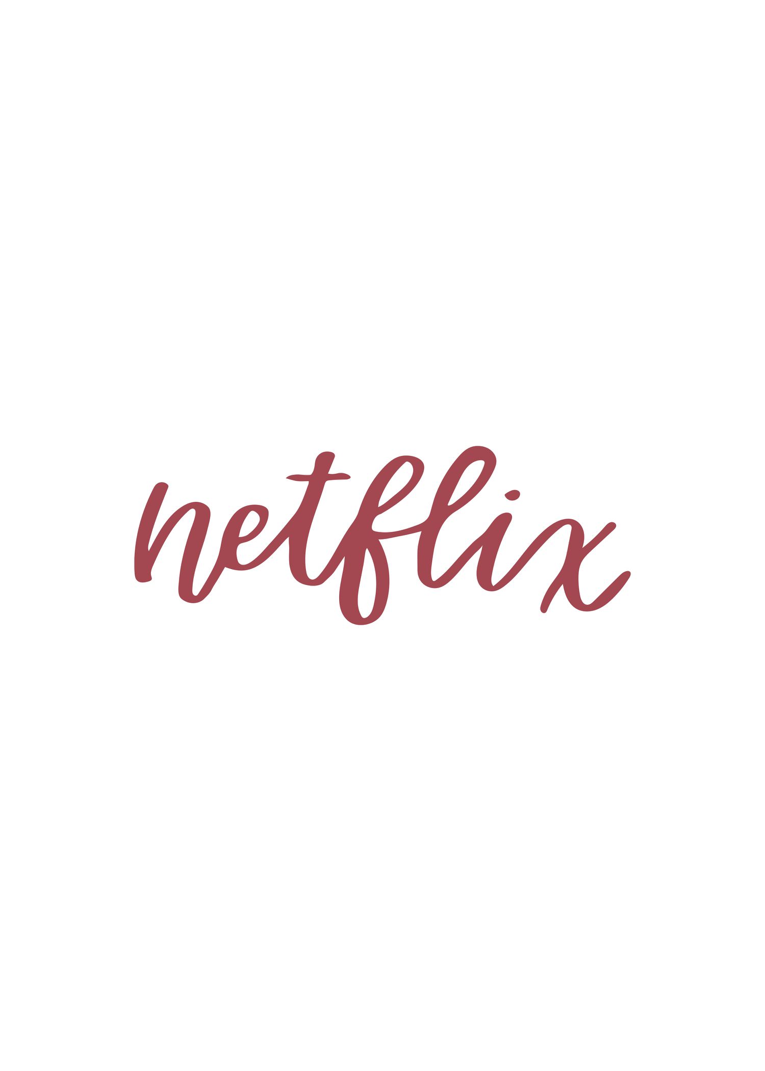 "netflix" calligraphy