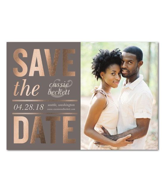 Rose Gold Foil Save-the-Date