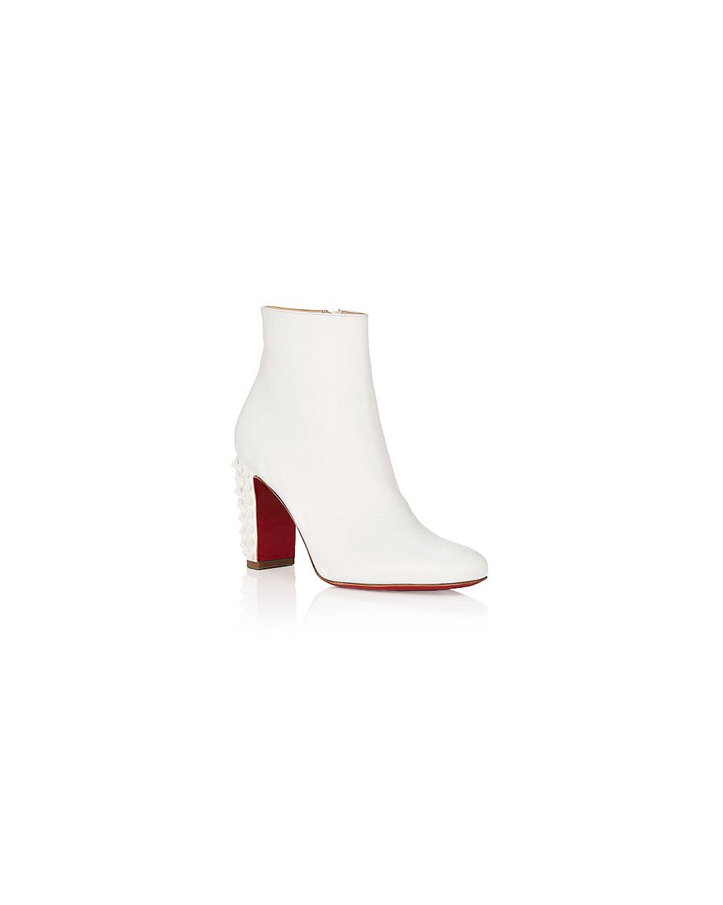 white bridal booties christian louboutin suzi ankle boots with red bottoms