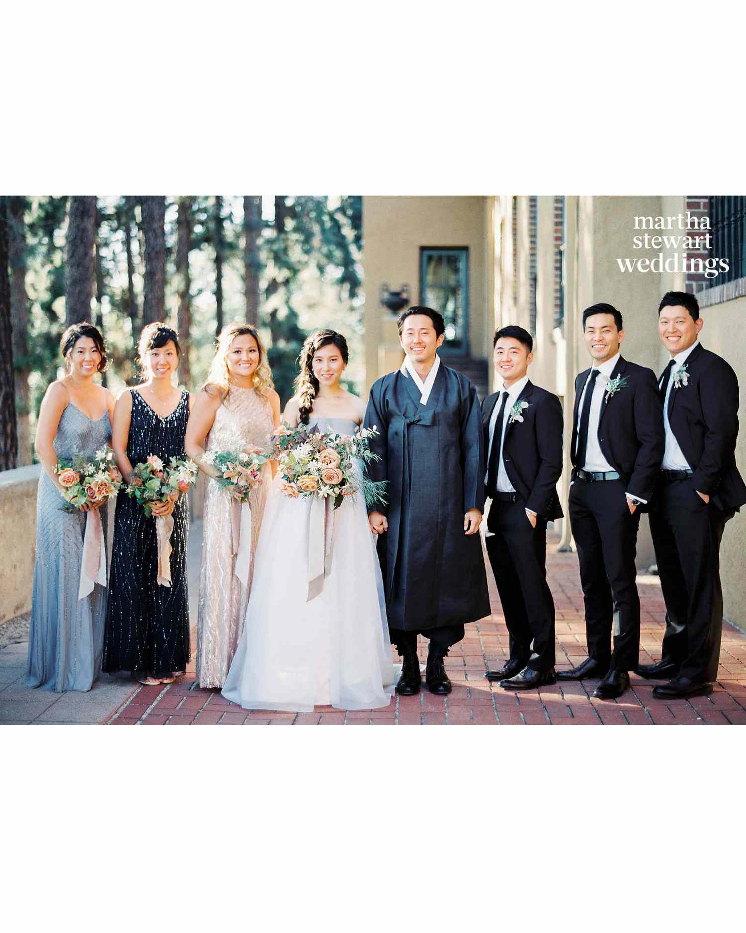 Steven Yeun Walking Dead Wedding, bridal party