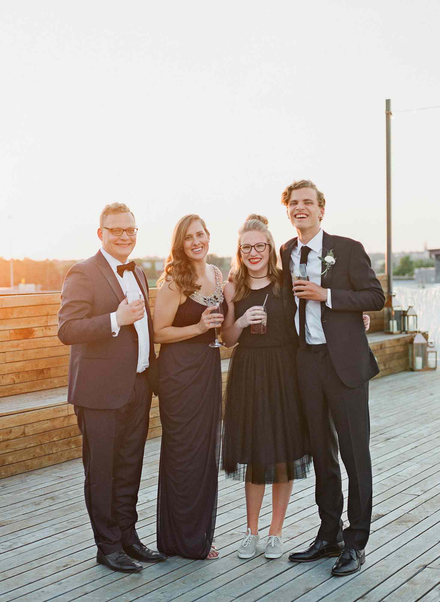 wedding guests black tie reception
