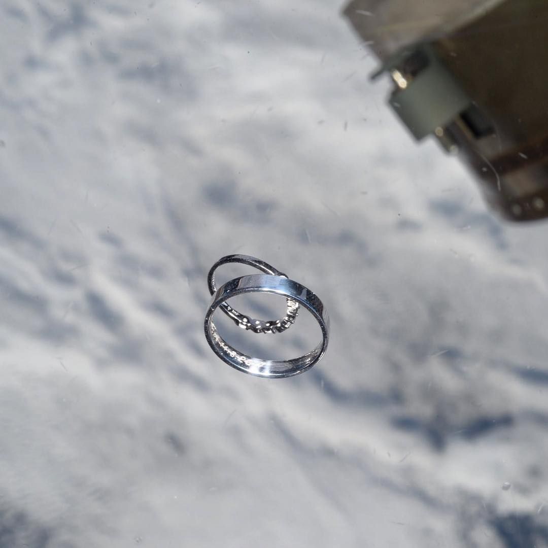 wedding rings in space