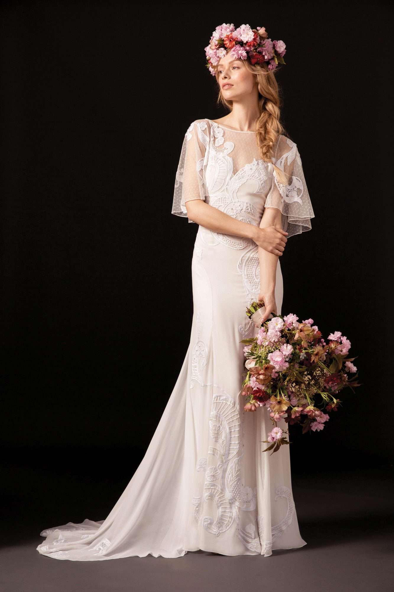 temperley lace sleeve wedding dress spring 2018