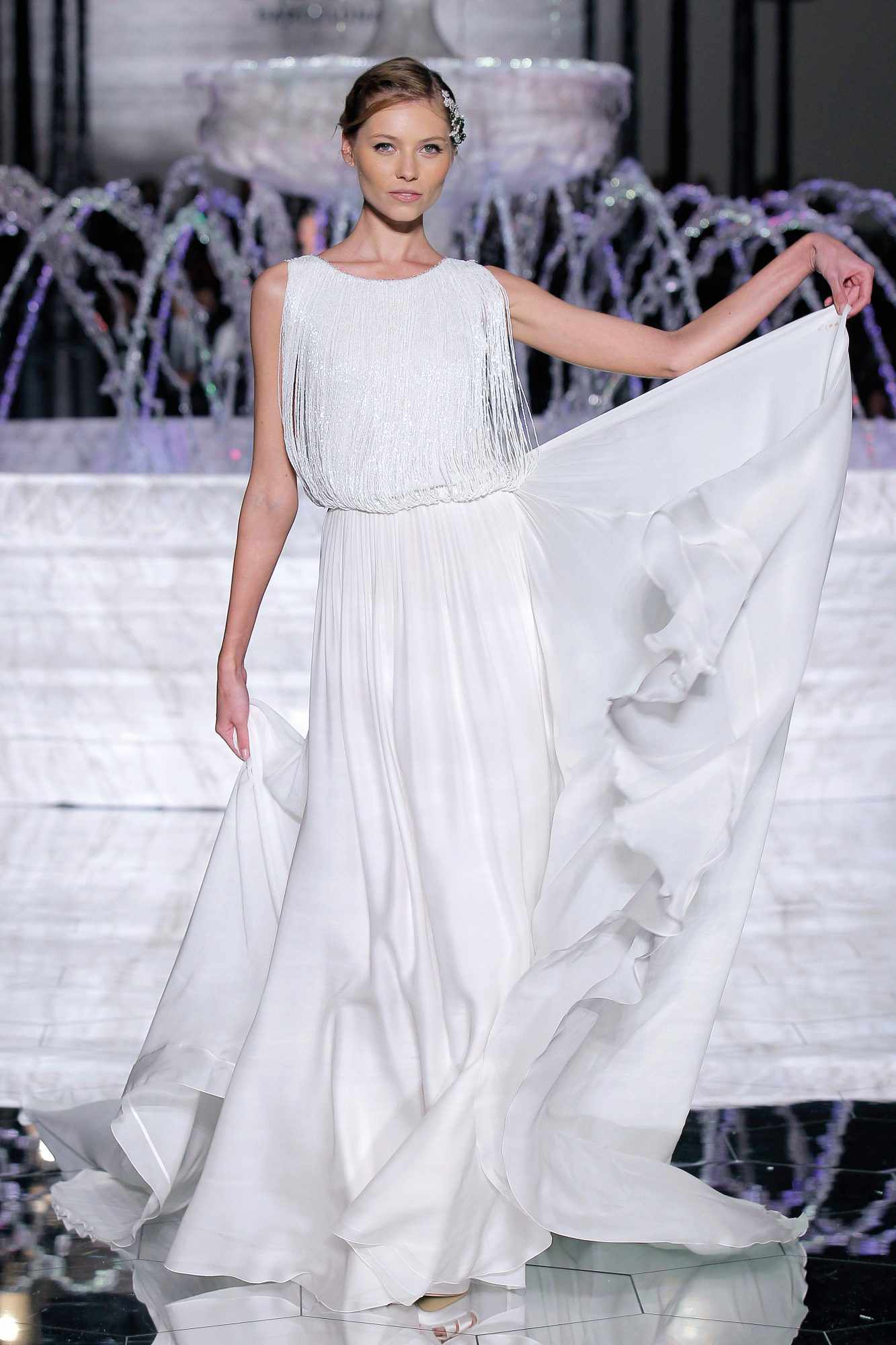pronovias embellished top wedding dress spring 2018