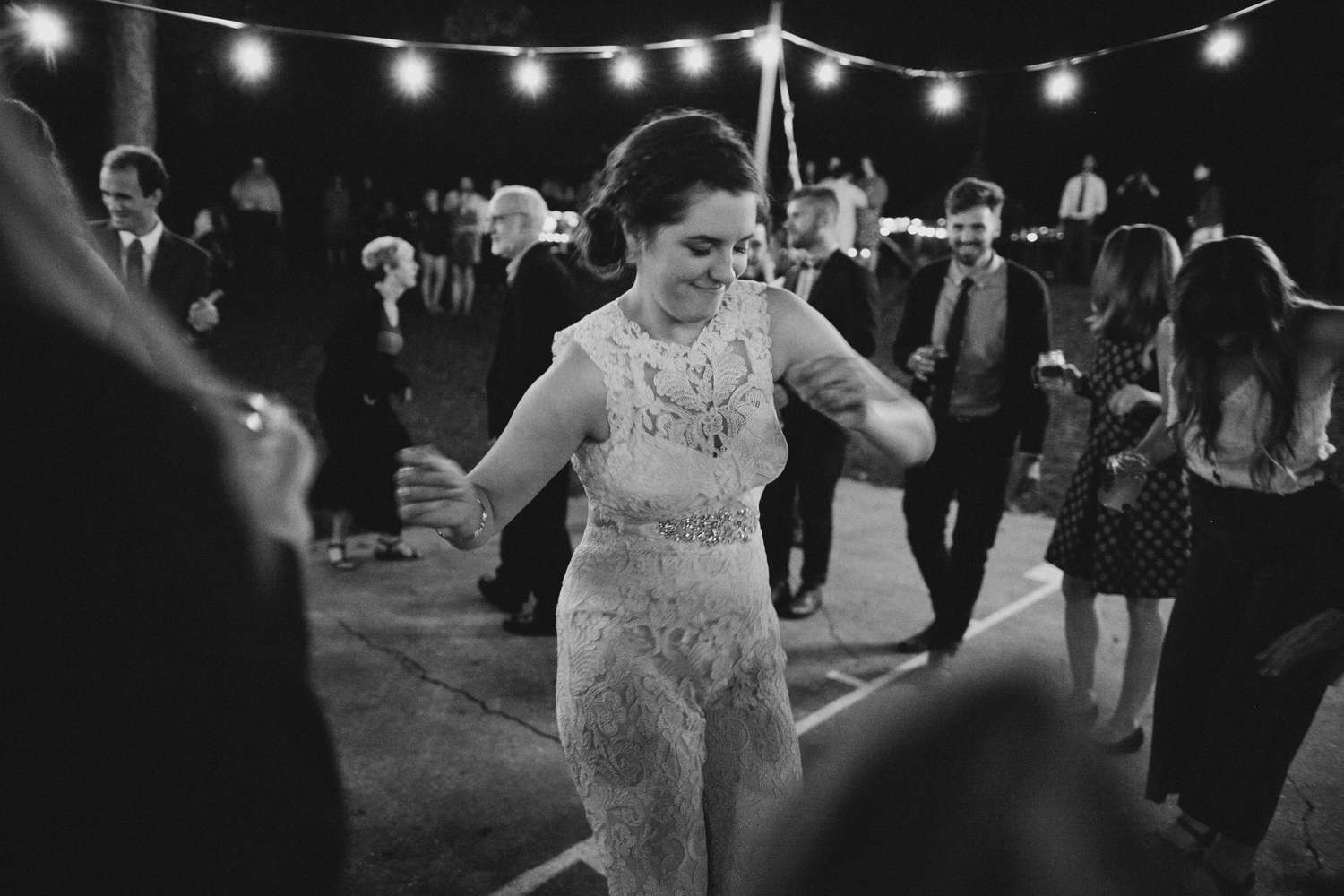 Bride in a Jumpsuit Dancing at Her Wedding