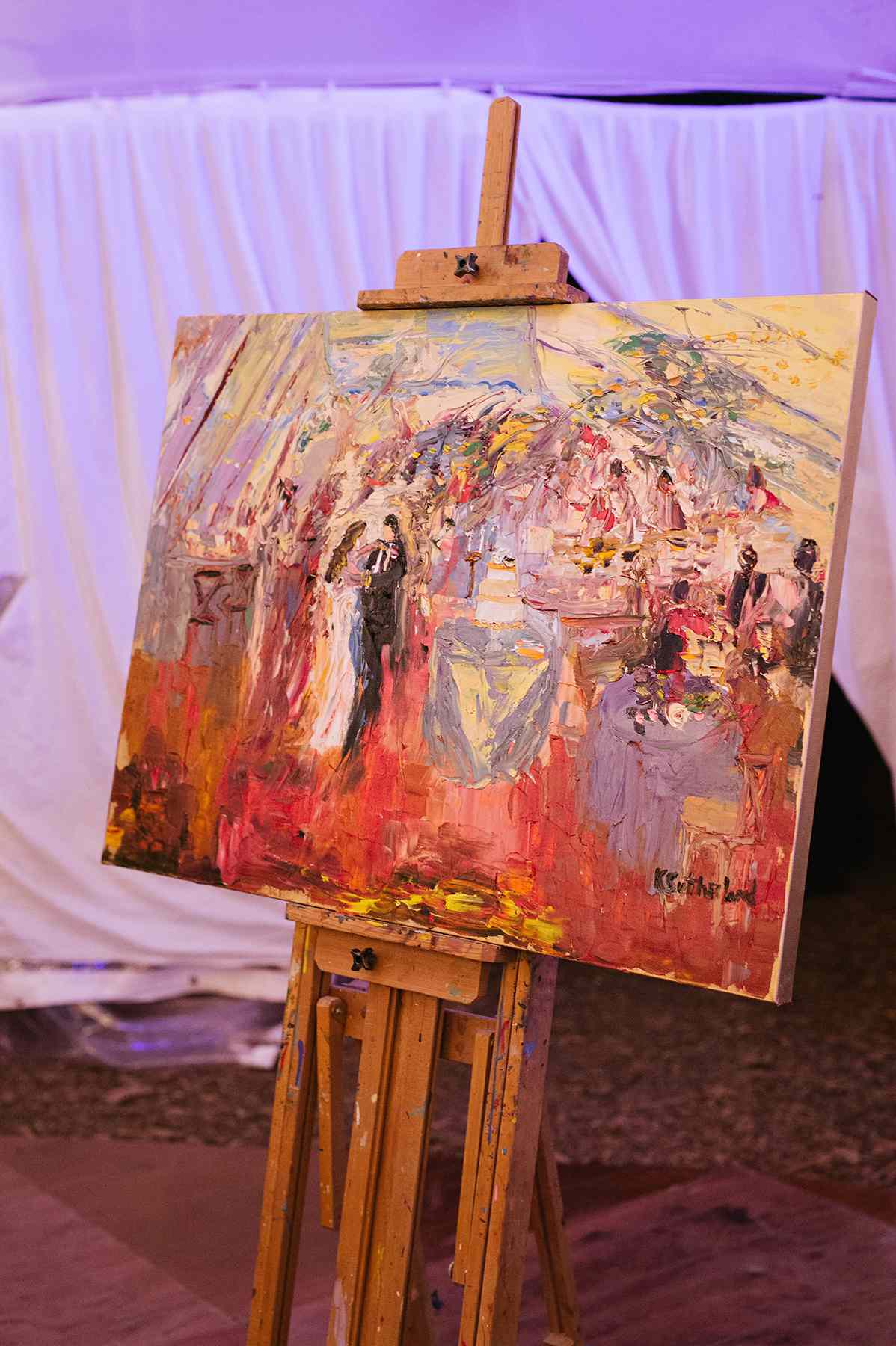 anne and staton wedding painting