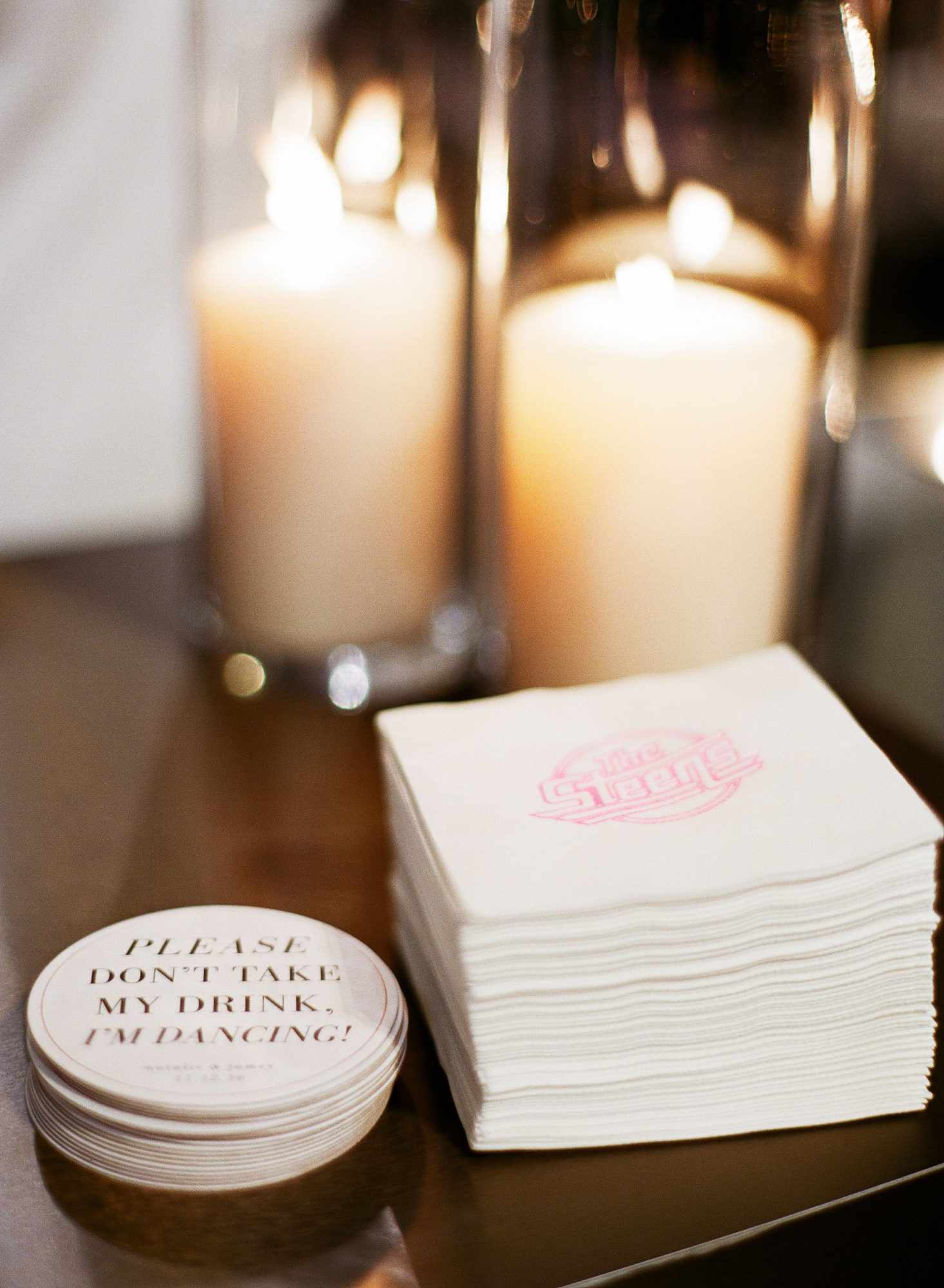 natalie jamey wedding coasters napkins