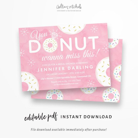 Donut Invitations
