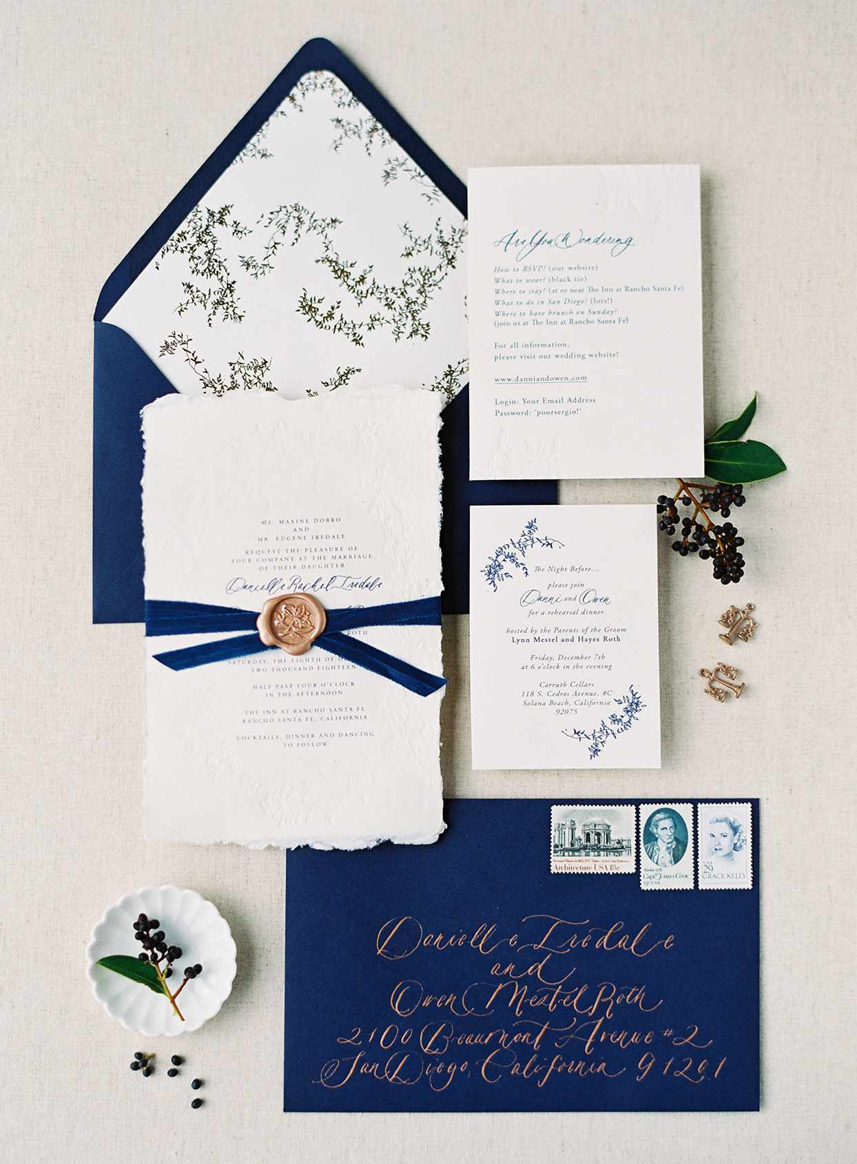 seasonal illustrations fall wedding invitations
