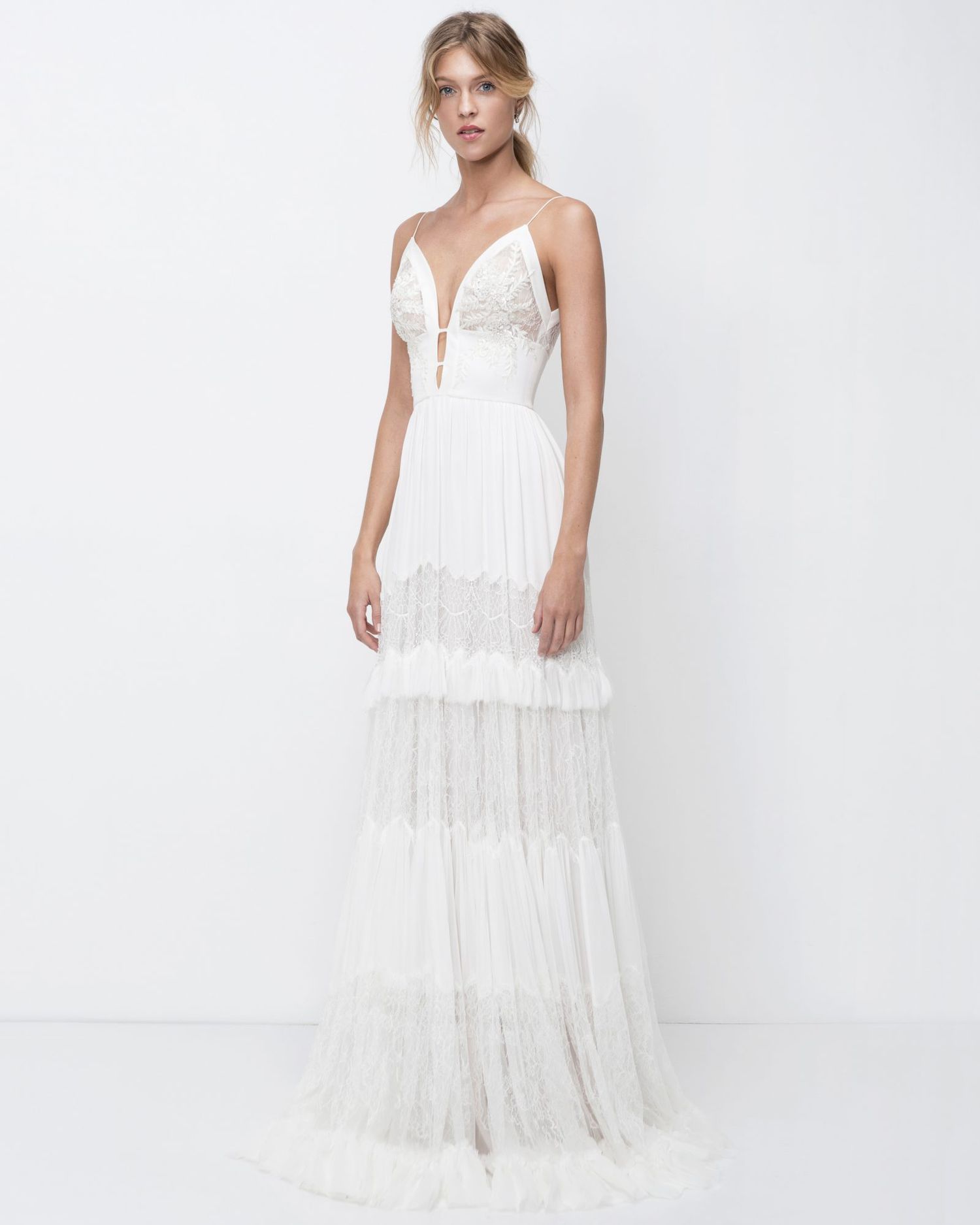 lihi hod lace sheath wedding dress with spaghetti straps fall 2018