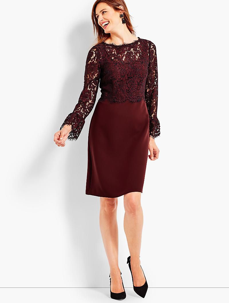 Red Lace Talbots Dress for MOB
