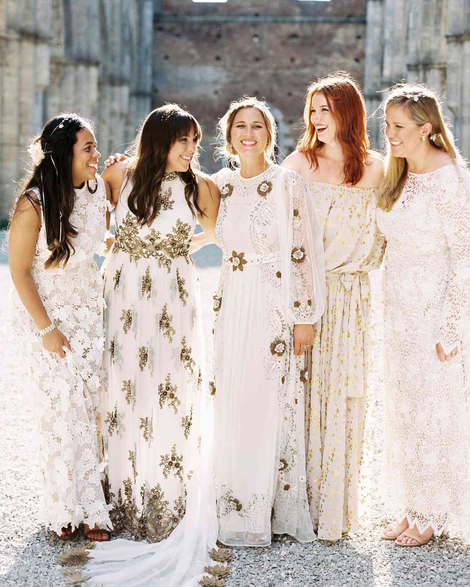 Boho Bridesmaids' Dresses